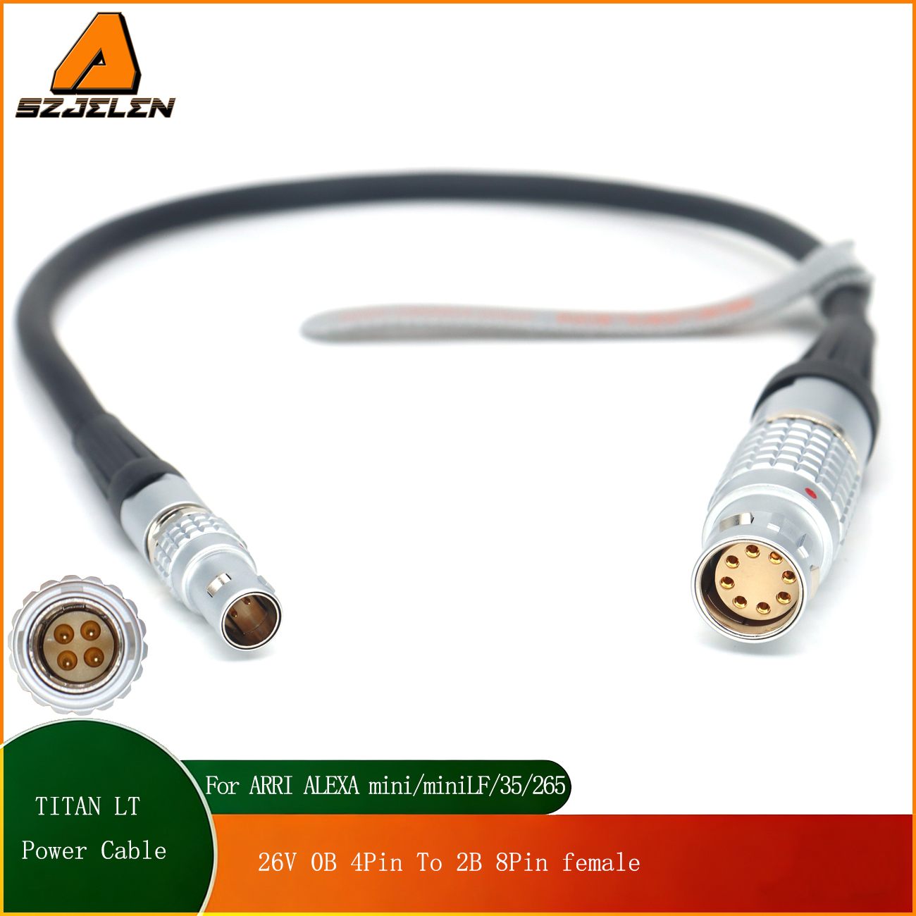 For Titan LT Gimbal 26V 0B 4Pin To 2B 8Pin Female Power Cable For ARRI ALEXA 35/265/Mini/Mini LF Camera