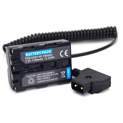 D-tap to NP-FM500H Dummy Battery Power Cable for ARRI WCU-4