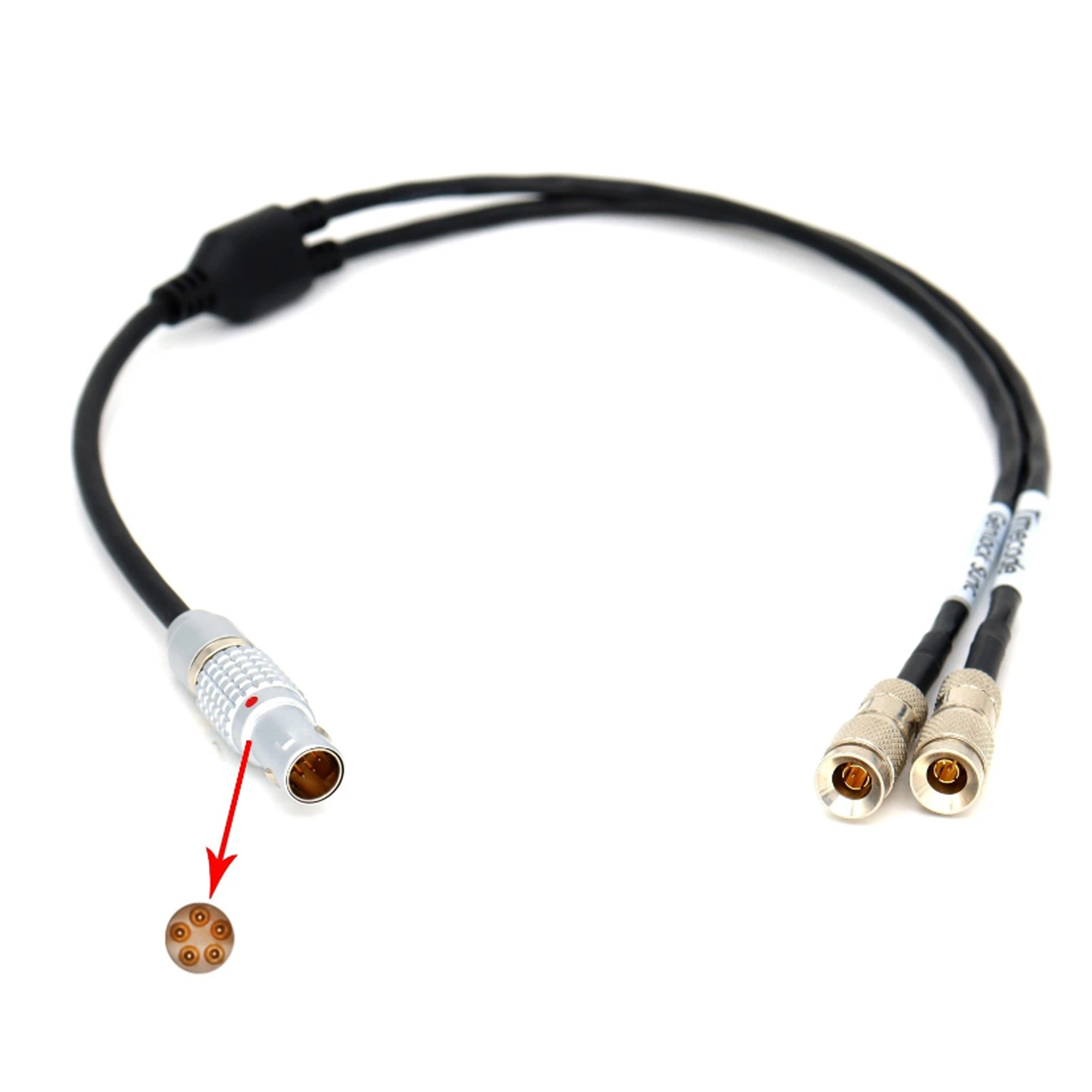 Timecode Cable 0B 5Pin Male to Dual C44(I/O) for ARRI ALEXA MiniLF/ALEXA 35