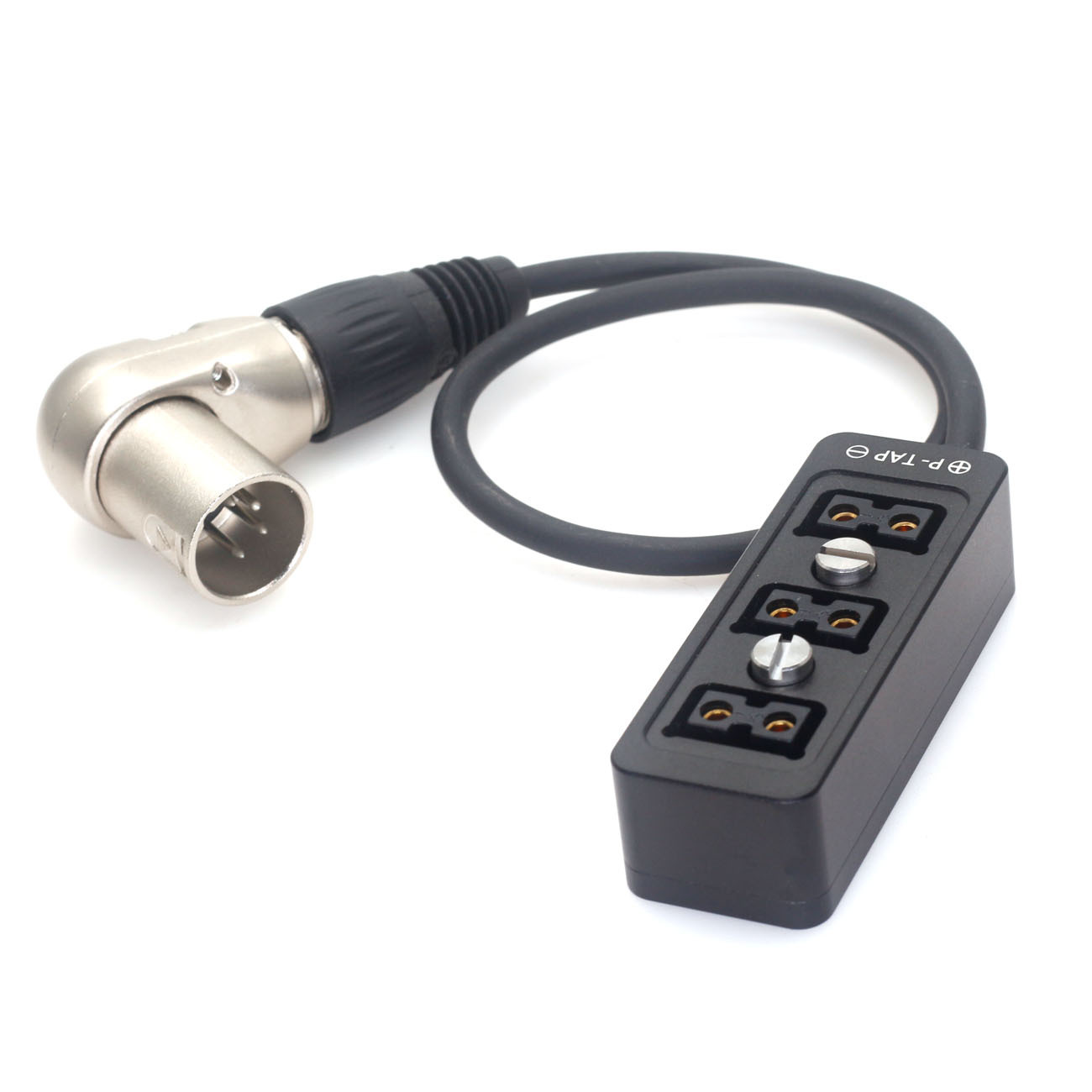 Elbow XLR 4Pin to D-tap Power three-way splitter for Blackmagic URSA Mini Pro