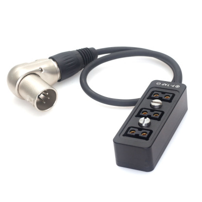 Elbow XLR 4Pin to D-tap Power three-way splitter for Blackmagic URSA Mini Pro