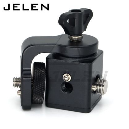 360 degree rotating pan tilt bracket, Camera 3/8 screws fixed 1/4 monitor bracket, adjustable back and forth, Locating Pins