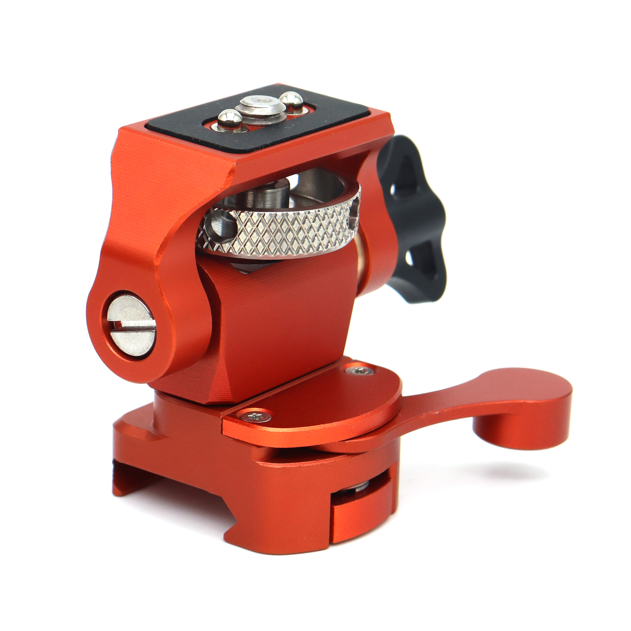 NATO Clamp/Cold Shoe/3/8/1/4 Screw DSLR Monitor Mount for ARRI Mount, 180° Tilt and 360° Swivel