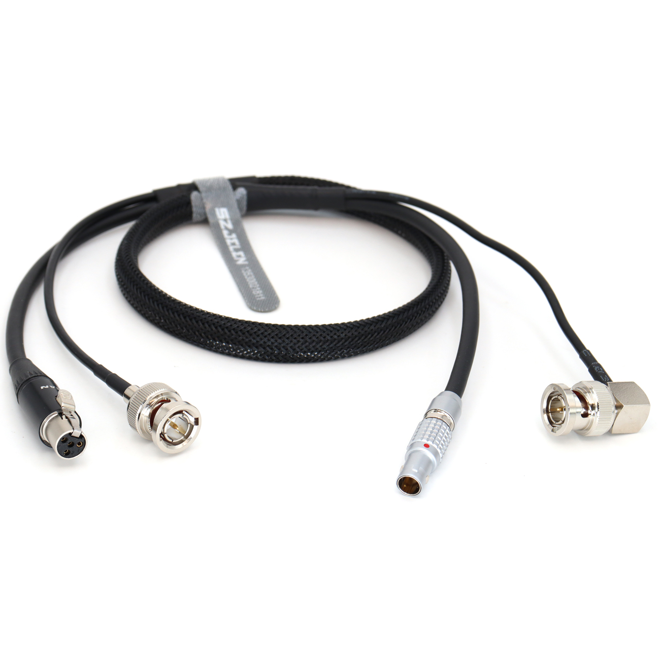 Power Cable 0B 2Pin to TA4F + SDI camera monitor SDI line for tvlogic 055/056/058