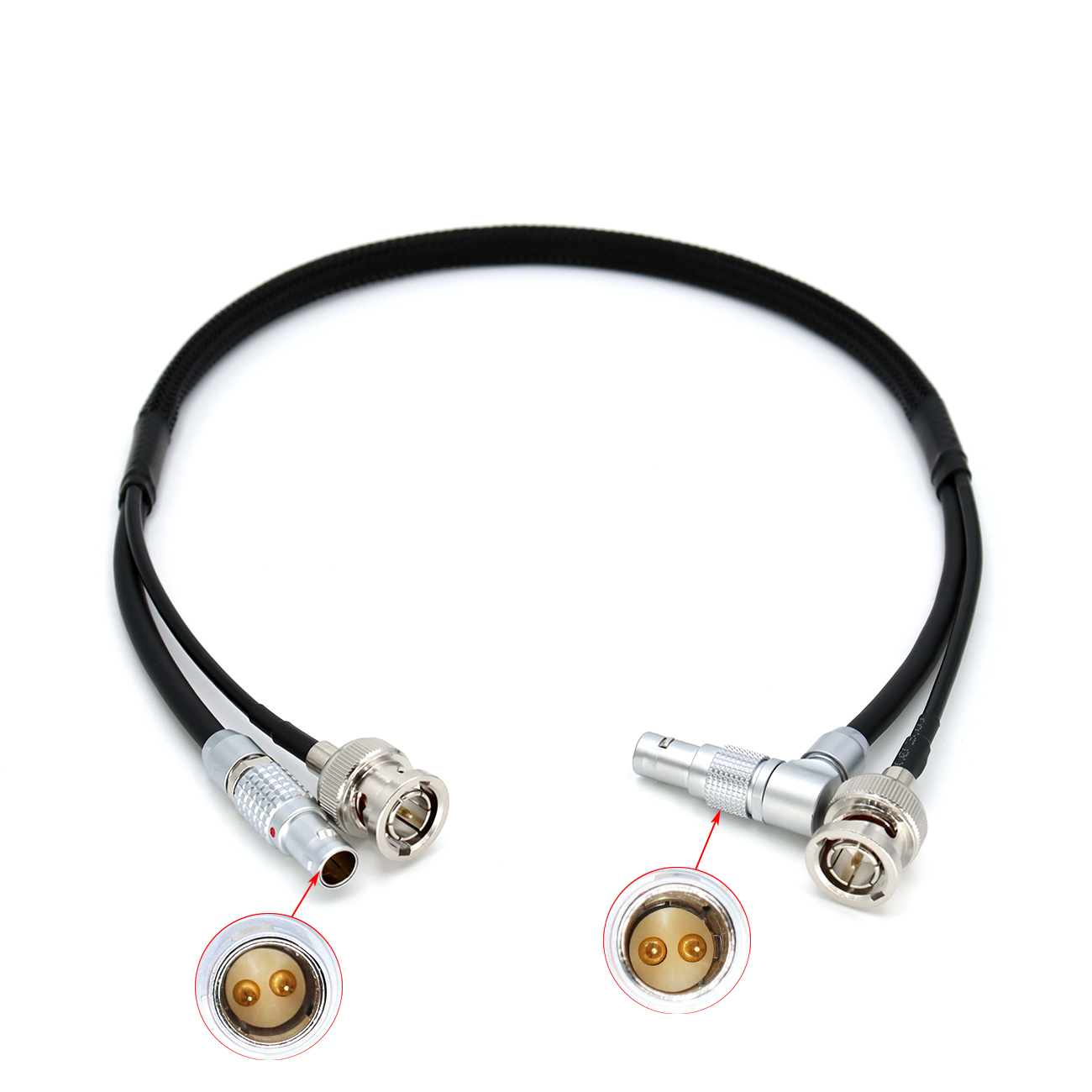Power Cable 0B 2Pin to 2Pin Cable + 75ohm SDI for Teradek, Samhd Ultra7