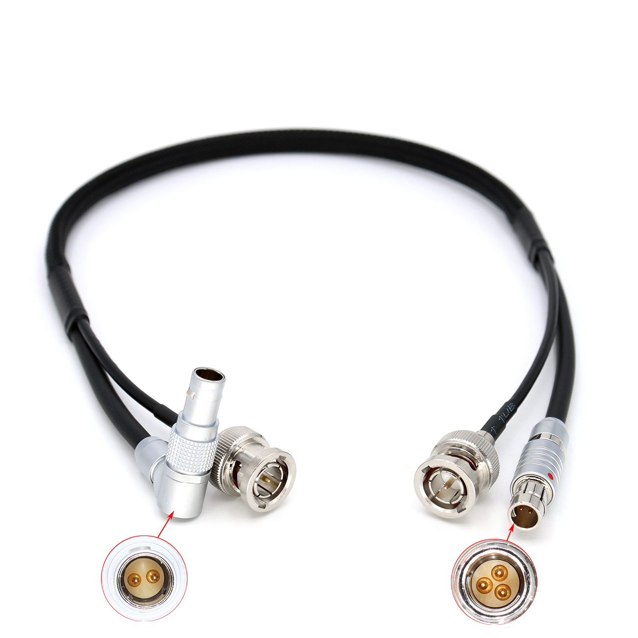 Power Cable RS 3pin to 0B 2pin Cable and 75ohm SDI for Teradek Bolt Pro, Vaxis transmission, Samhd Ultra7 
