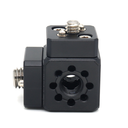 Multi-Hole Screws Adapter with Cold Shoe Mount with 1/4'' 3/8'' ARRI Thread Hole for Tripod, Magic Arm, Microphone, Camera Cage