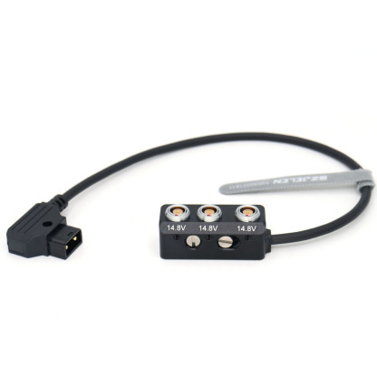 12V 0B 2Pin/RS 3Pin/D-tap to 3*0B 2Pin Female Hub Adapter Splitter for Camera ARRI, SONY, RED
