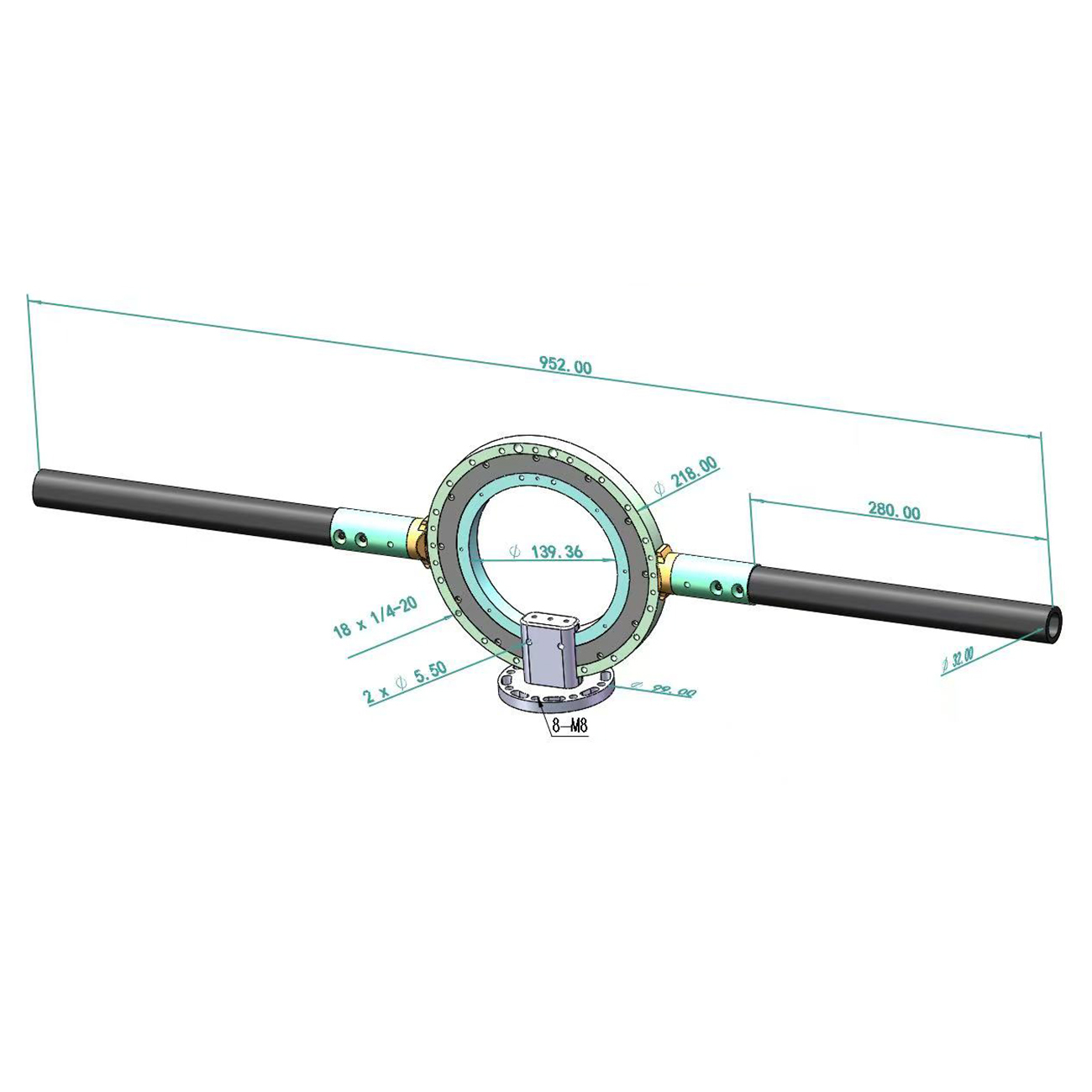 Professional Horizontal Arm for DJI Ronin 2, Sturdy Metal Build, High Stability