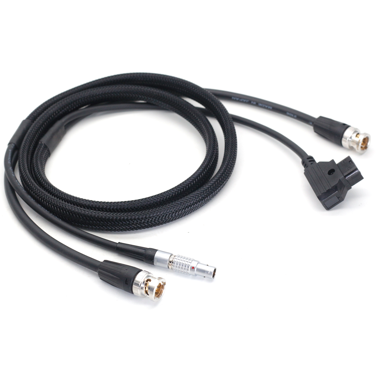 D-Tap + BNC to 0B 2pin +BNC Cable for Teradek Bolt Pro 1000/3000ft power cable and SDI camera monitor SDI line