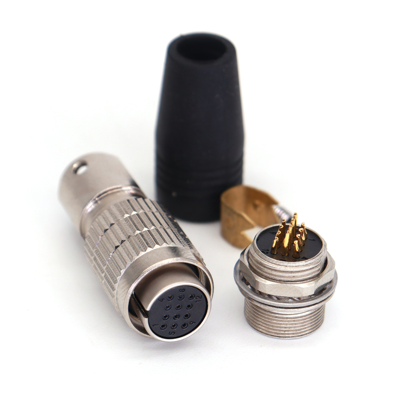 HR25-9TP 12/16/20Pin Plug Socket Power Cables, Industrial Camera Connector Male and Female, Female and Male