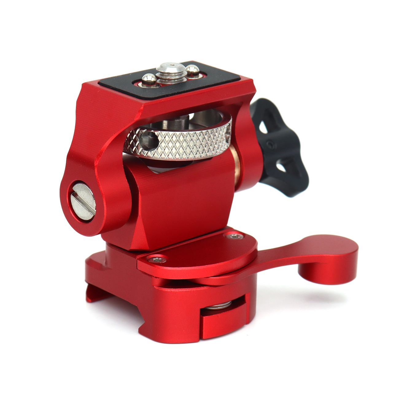 NATO Clamp/Cold Shoe/3/8/1/4 Screw DSLR Monitor Mount for ARRI Mount, 180° Tilt and 360° Swivel