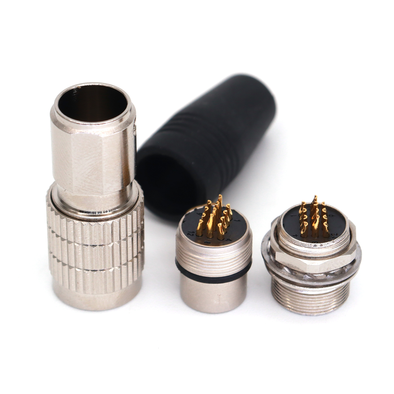 HR25-9TP 12/16/20Pin Plug Socket Power Cables, Industrial Camera Connector Male and Female, Female and Male