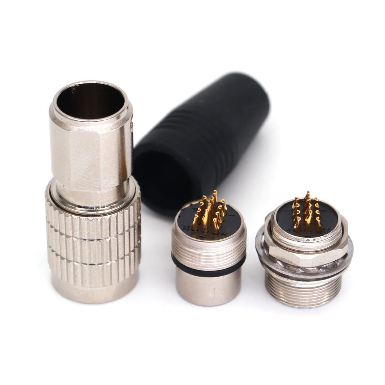 HR25-9TP 12/16/20Pin Plug Socket Power Cables, Industrial Camera Connector Male and Female, Female and Male