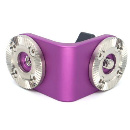 Dual ARRI Rosettes Extension Mount Connector With Central M6 Thread & Adjustable Thumb Knob For Camera Rig Handle Grip