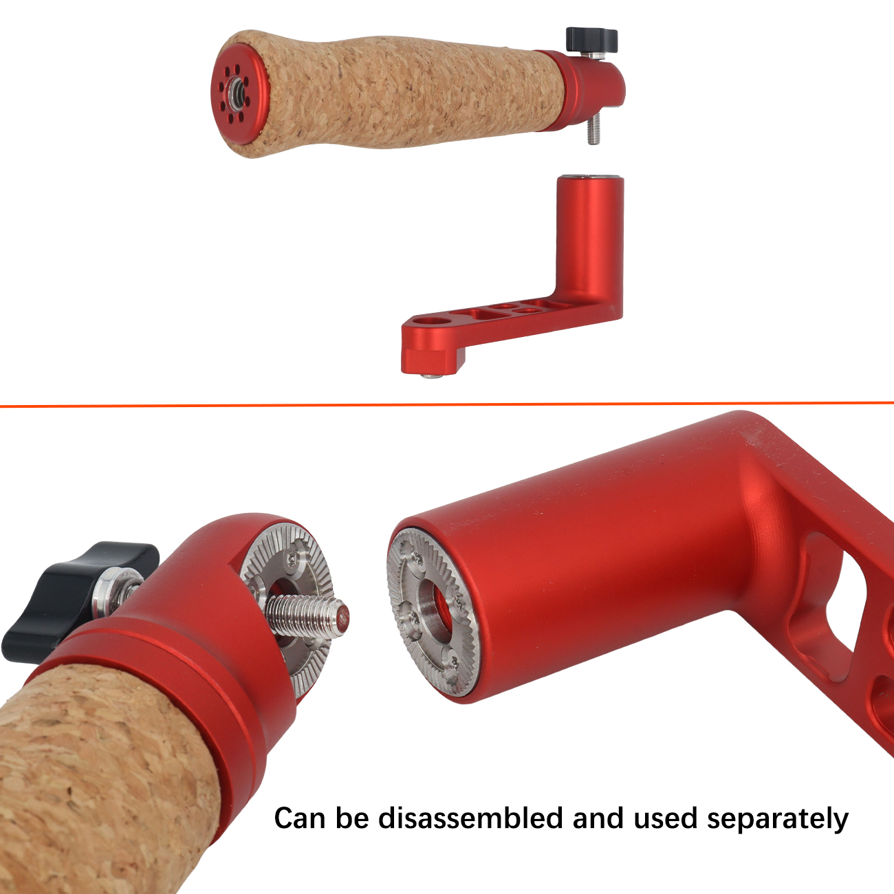 Universal ARRI Positioning Top Handle, Low Angle Shooting Extension Handle with 3/8"-16 Thread, Can Be Spliced With Universal Handle