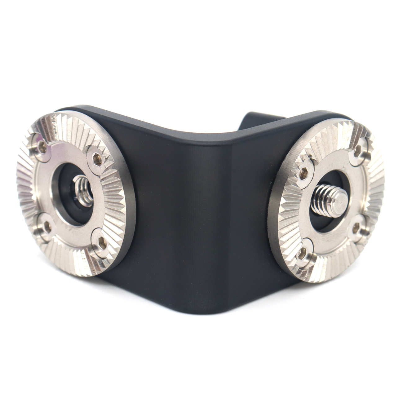 Dual ARRI Rosettes Extension Mount Connector With Central M6 Thread & Adjustable Thumb Knob For Camera Rig Handle Grip