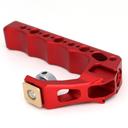 Camera Top Handle with 3/8" ARRI Locating Pins, with 1/4" 3/8" Threads and 3 Cold Shoes, Compatible with ARRI Handles