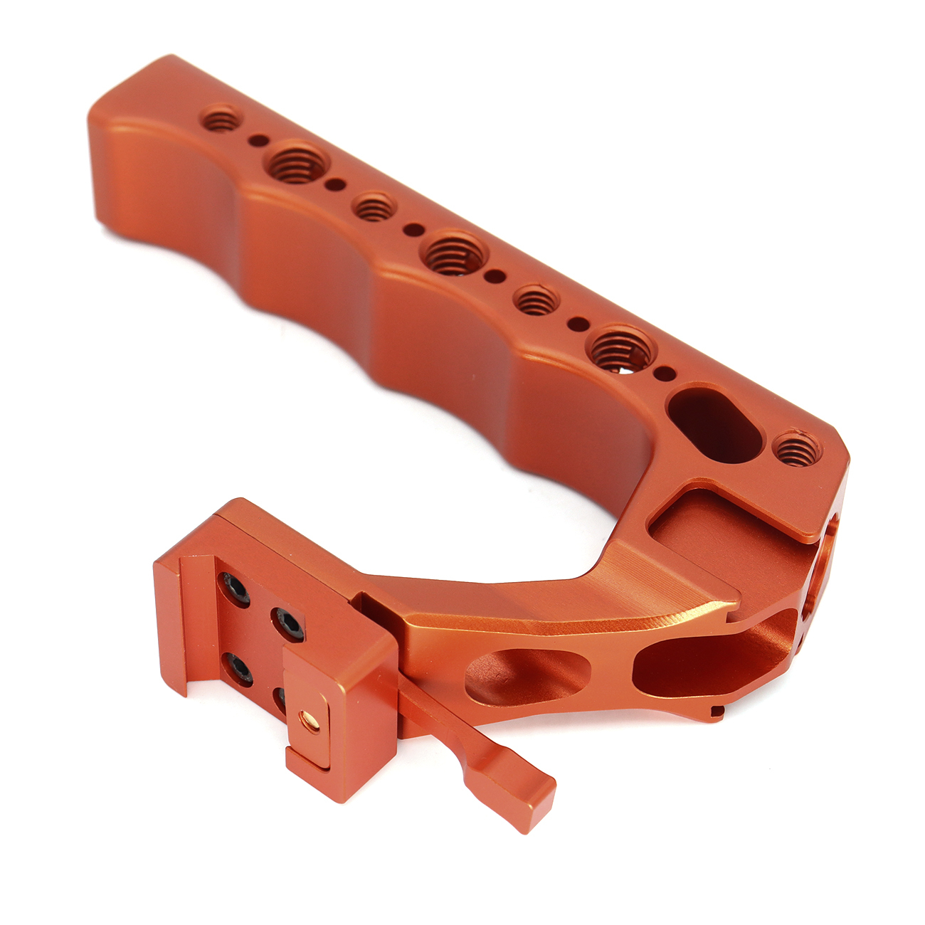 Camera Top Handle with 3/8" ARRI Locating Pins, with 1/4" 3/8" Threads and 3 Cold Shoes, Compatible with ARRI Handles