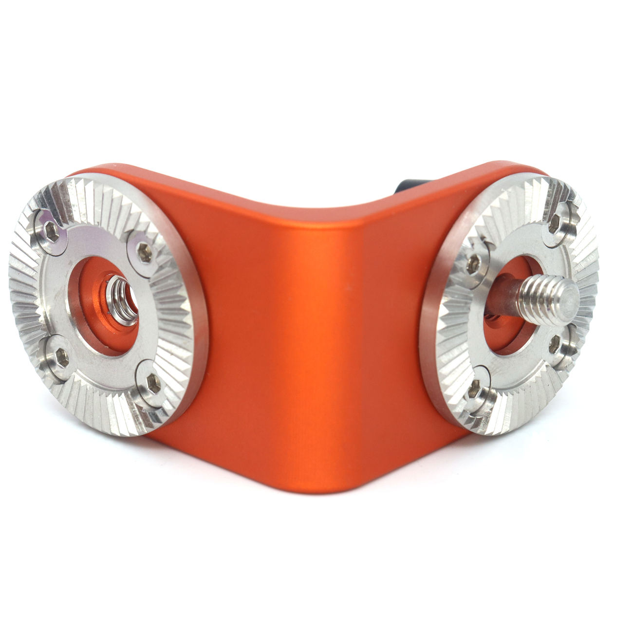 Dual ARRI Rosettes Extension Mount Connector With Central M6 Thread & Adjustable Thumb Knob For Camera Rig Handle Grip