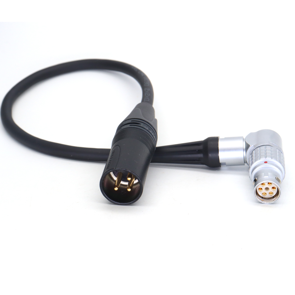 Adjustable Right-Angle FSG 2B 6-Pin Female Plug to XLR 3pin for Atomos Neon 17 "/19"/24 " Monitor DC Power cable