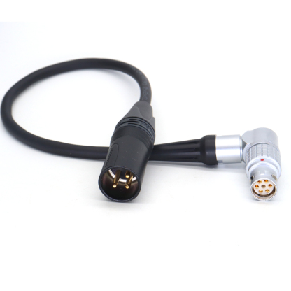 Adjustable Right-Angle FSG 2B 6-Pin Female Plug to XLR 3pin for Atomos Neon 17 "/19"/24 " Monitor DC Power cable