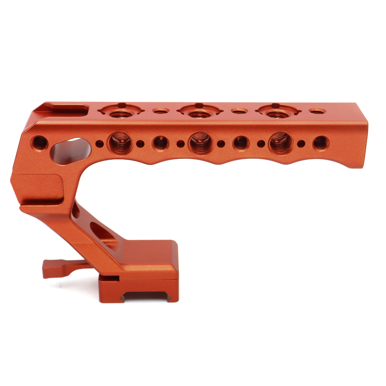 Camera Top Handle with 3/8" ARRI Locating Pins, with 1/4" 3/8" Threads and 3 Cold Shoes, Compatible with ARRI Handles