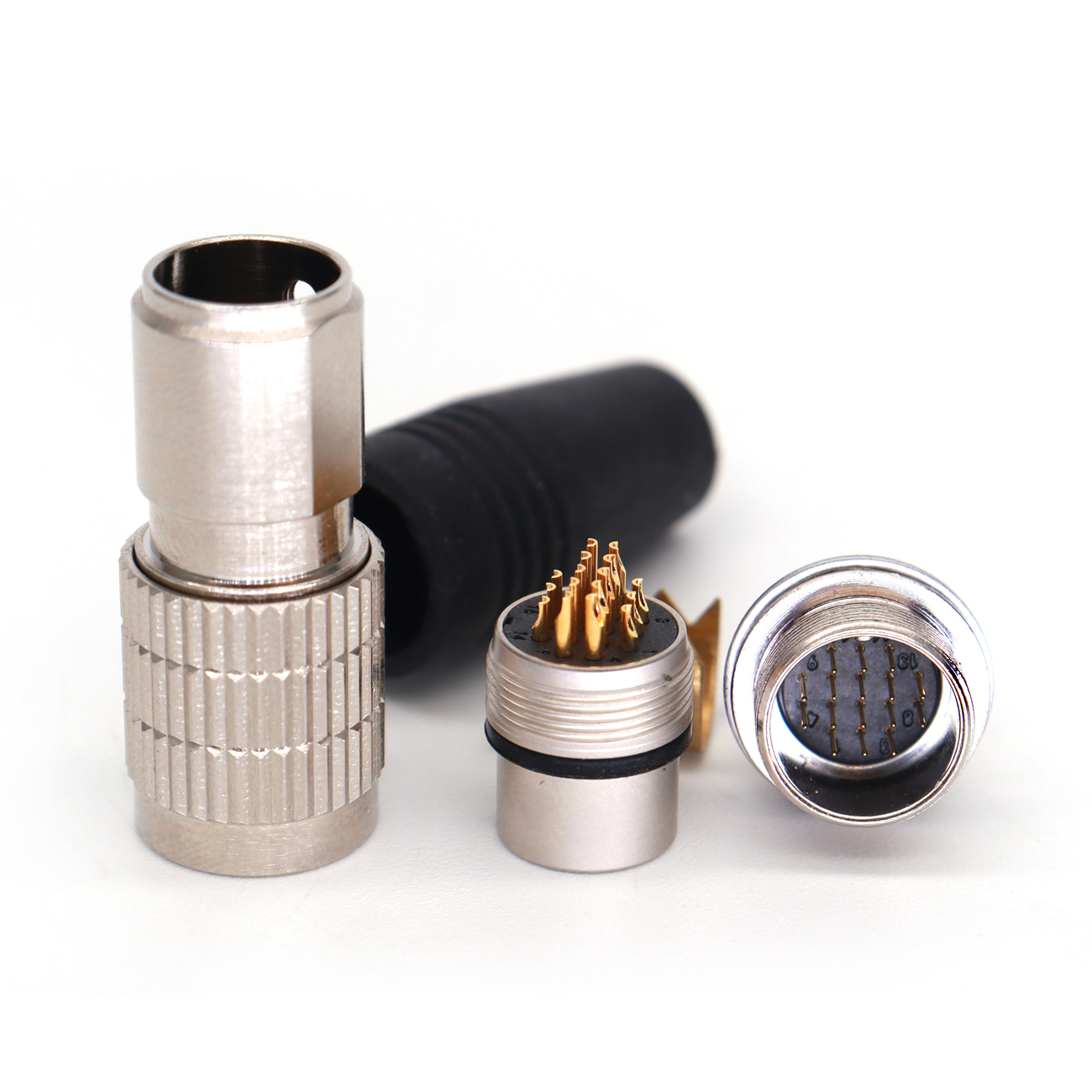 HR25-9TP 12/16/20Pin Plug Socket Power Cables, Industrial Camera Connector Male and Female, Female and Male