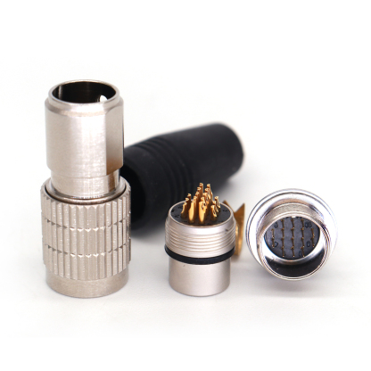 HR25-9TP 12/16/20Pin Plug Socket Power Cables, Industrial Camera Connector Male and Female, Female and Male