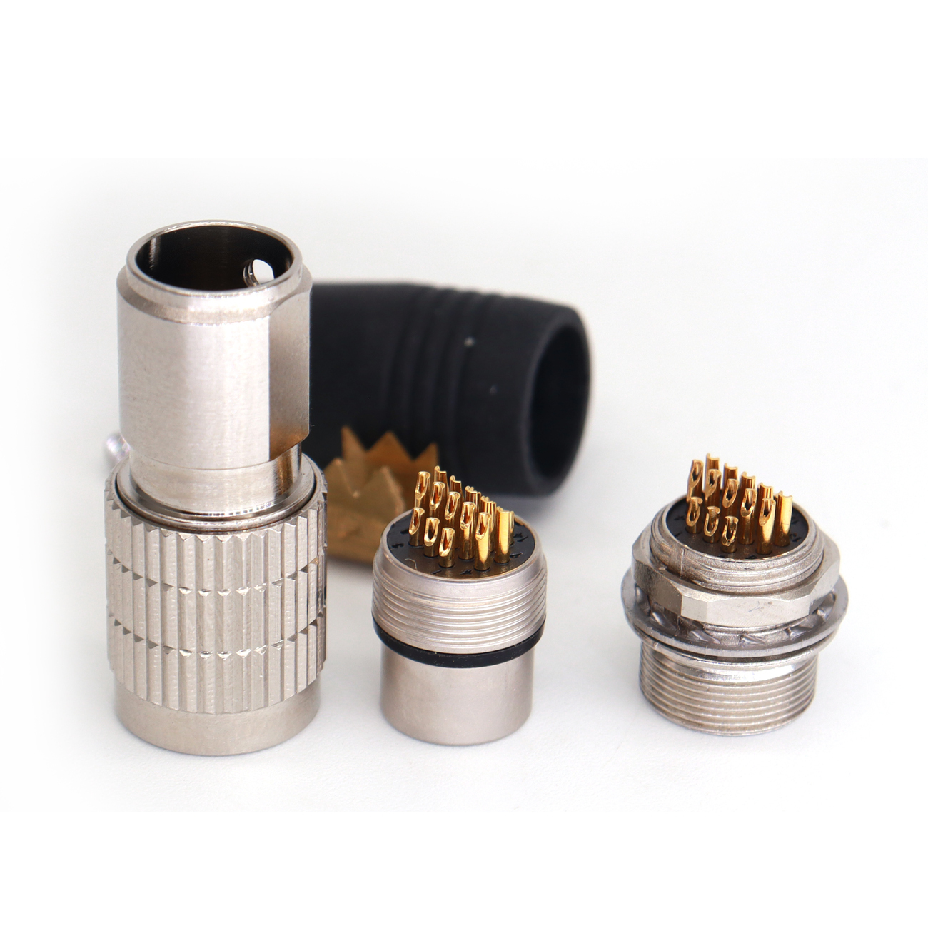 HR25-9TP 12/16/20Pin Plug Socket Power Cables, Industrial Camera Connector Male and Female, Female and Male