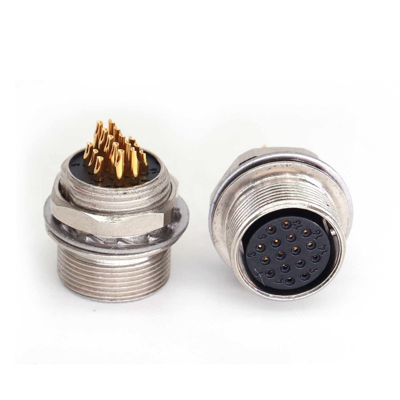 HR25-9TP 12/16/20Pin Plug Socket Power Cables, Industrial Camera Connector Male and Female, Female and Male