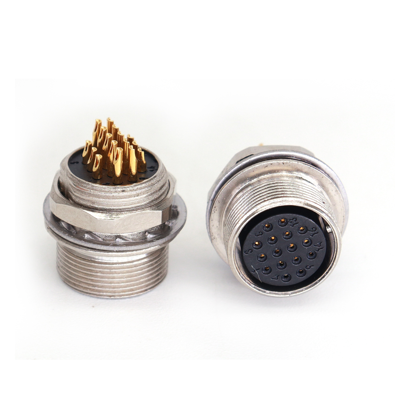 HR25-9TP 12/16/20Pin Plug Socket Power Cables, Industrial Camera Connector Male and Female, Female and Male