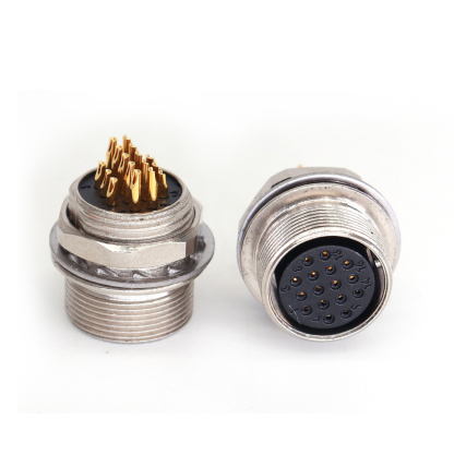 HR25-9TP 12/16/20Pin Plug Socket Power Cables, Industrial Camera Connector Male and Female, Female and Male