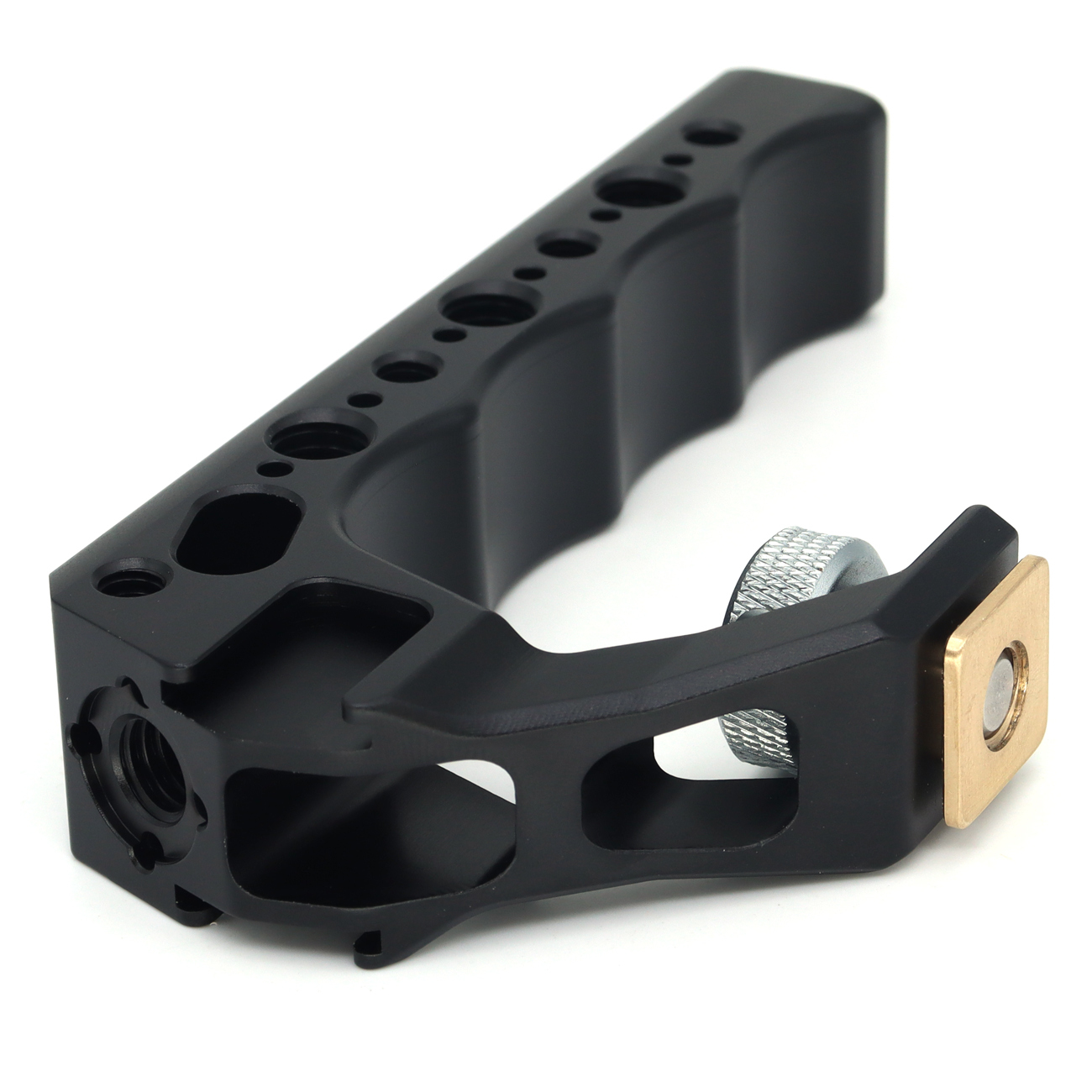 Camera Top Handle with 3/8" ARRI Locating Pins, with 1/4" 3/8" Threads and 3 Cold Shoes, Compatible with ARRI Handles