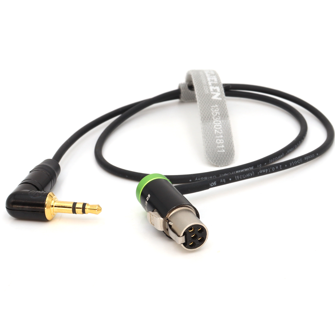 Audio Cable 3.5mm TRS to Low-Profile TA5F for Lectrosonics-DCHR-Receiver, SMQV Transmitter