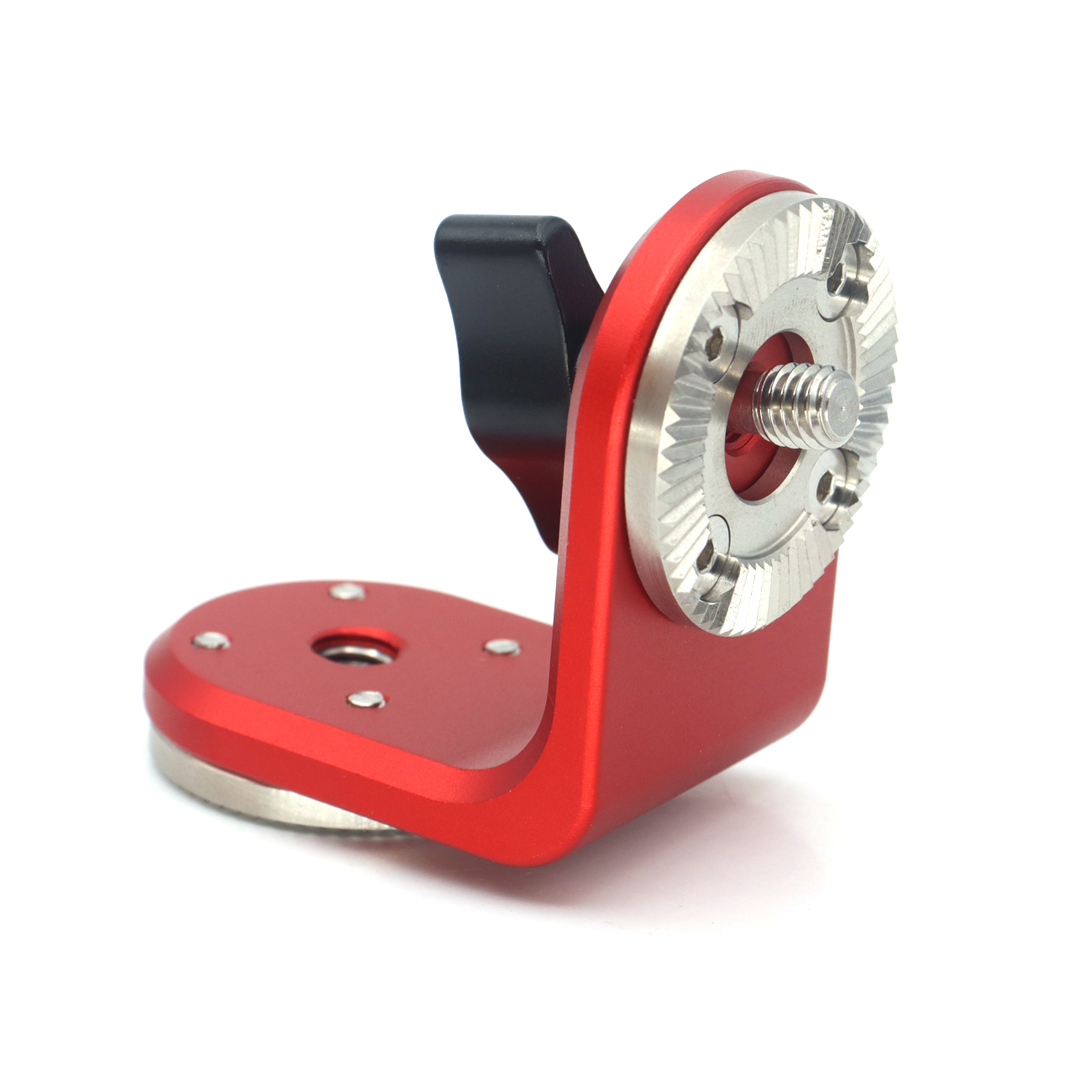 Dual ARRI Rosettes Extension Mount Connector With Central M6 Thread & Adjustable Thumb Knob For Camera Rig Handle Grip