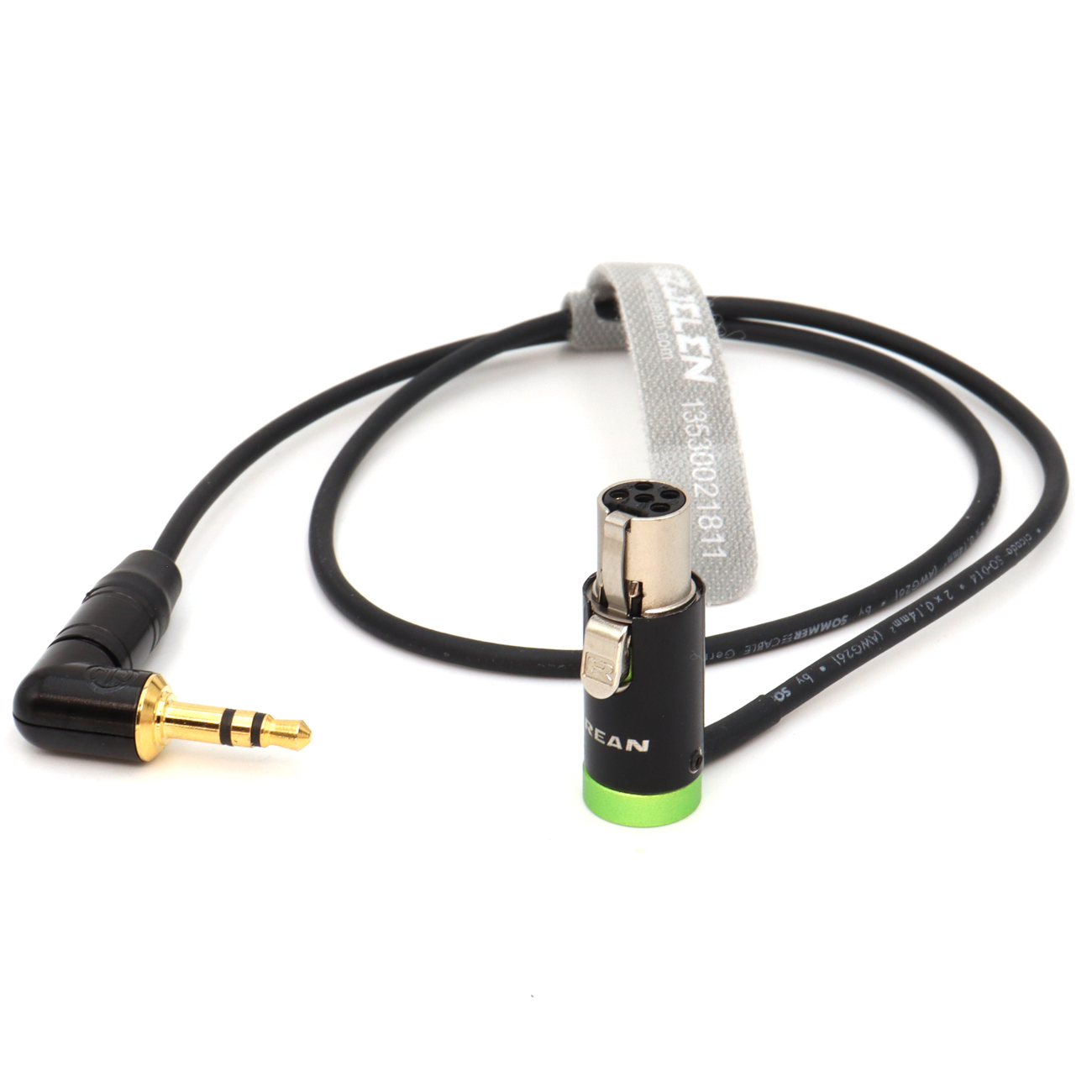 Audio Cable 3.5mm TRS to Low-Profile TA5F for Lectrosonics-DCHR-Receiver, SMQV Transmitter