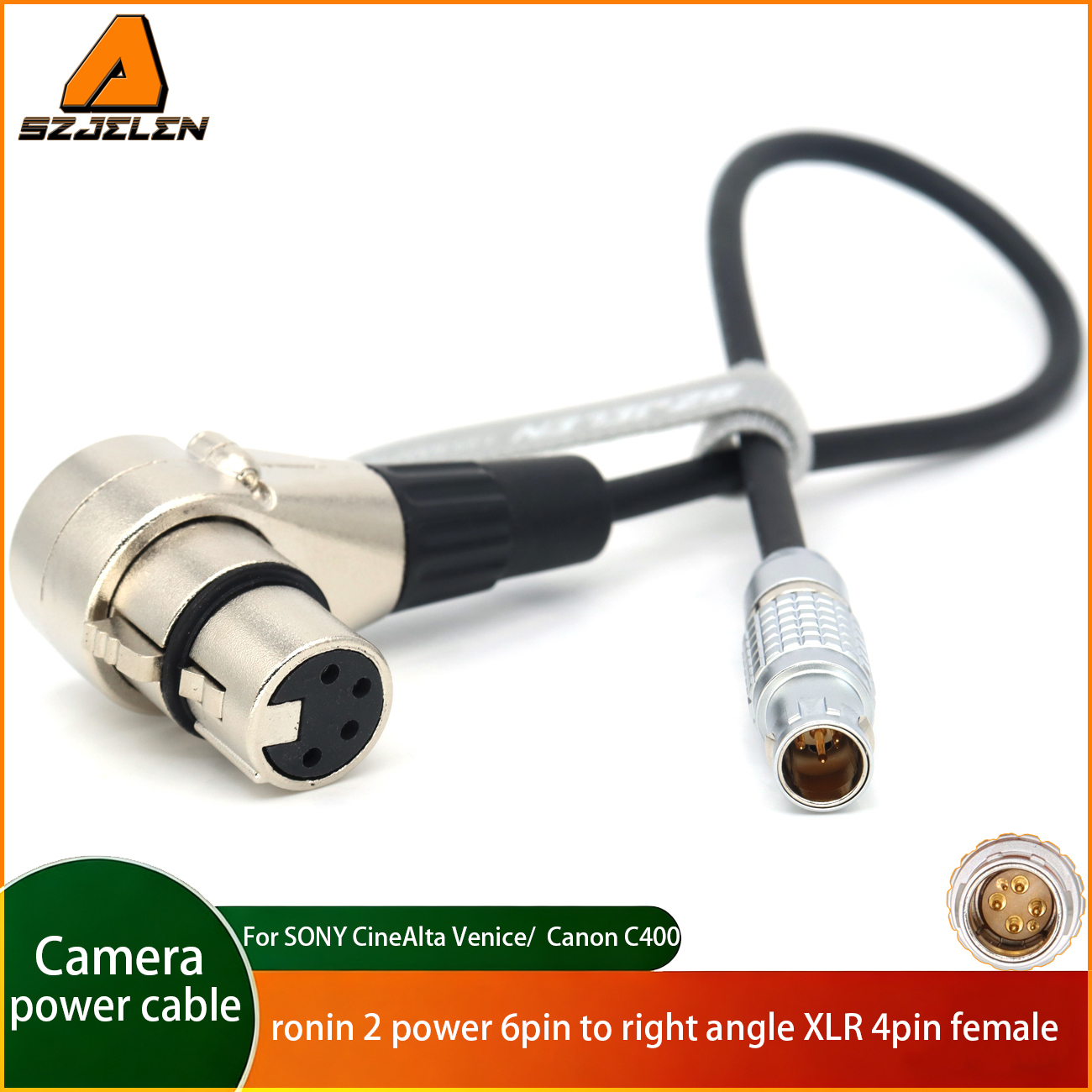 Power Cable DJI Ronin 2 Power 6Pin to XLR 4Pin Female for SONY Venice, Canon C400