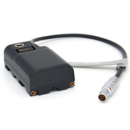 0B 2Pin Male to NP-F550/NP-F570/970 Power Coupler DC Dummy Battery for SONY