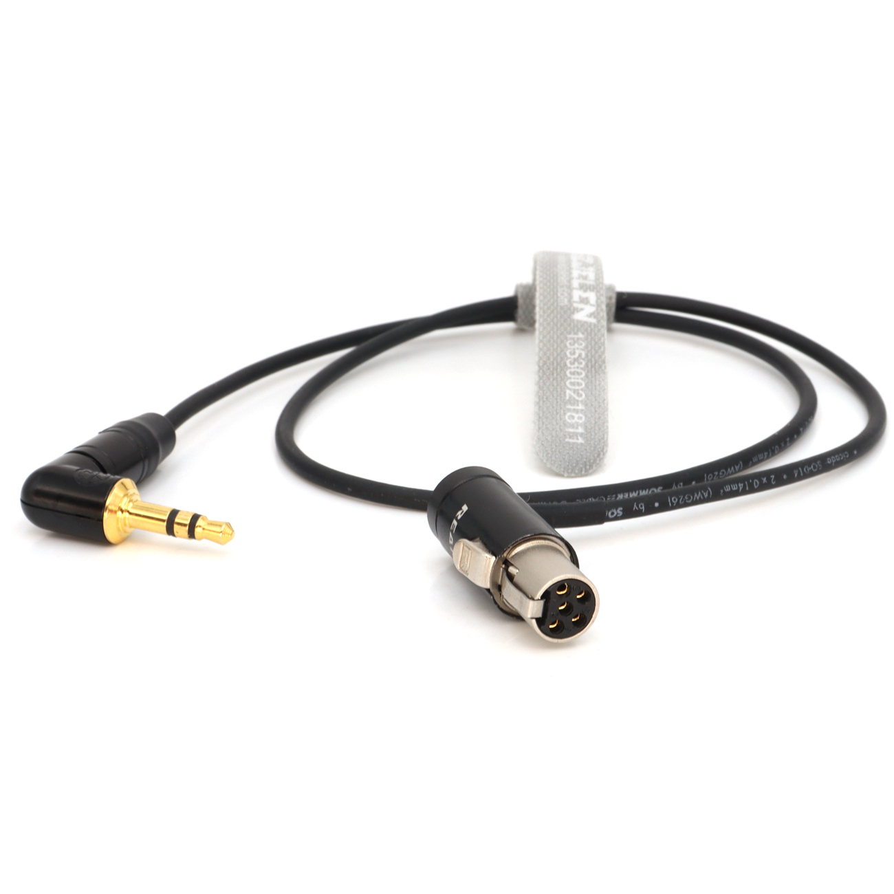 Audio Cable 3.5mm TRS to Low-Profile TA5F for Lectrosonics-DCHR-Receiver, SMQV Transmitter