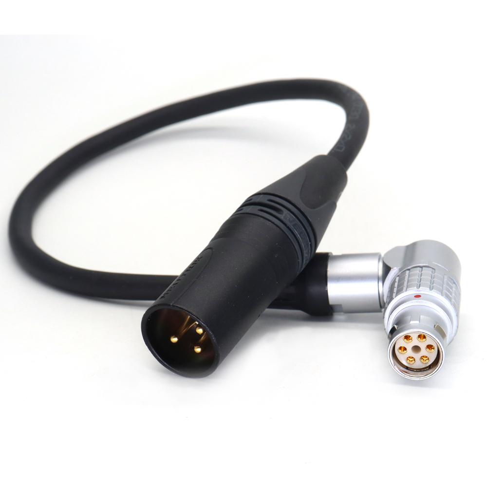 Adjustable Right-Angle FSG 2B 6-Pin Female Plug to XLR 3pin for Atomos Neon 17 "/19"/24 " Monitor DC Power cable