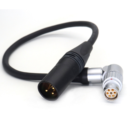 Adjustable Right-Angle FSG 2B 6-Pin Female Plug to XLR 3pin for Atomos Neon 17 "/19"/24 " Monitor DC Power cable