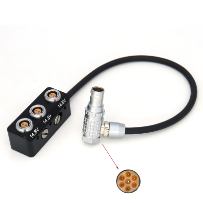 1B 7Pin Male to 3*0B 2pin Female Hub Adapter Splitter for ARRI, SONY, RED Camera