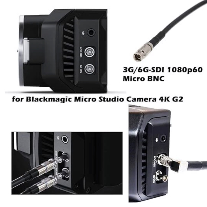 Micro BNC to HD BNC-SDI 3G-4K12GBNC for Blackmagic Video Assist 5" 12G HDR SDI
