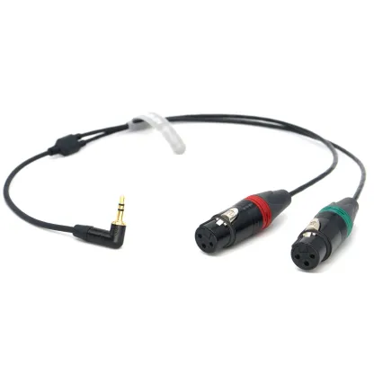 Audio Cable 3.5mm TRS to Double XLR 3Pin Female