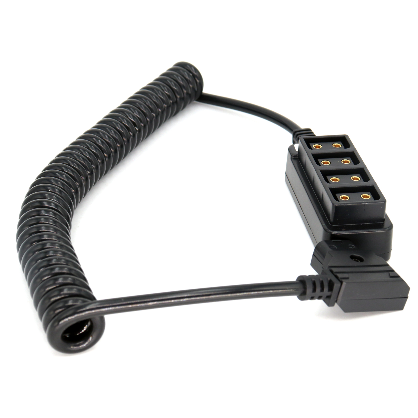 D-tap Distributor D-tap to 4 Port D-tap Male Female Coiled Splitter Cable for Anton Bauer V Mount Battery