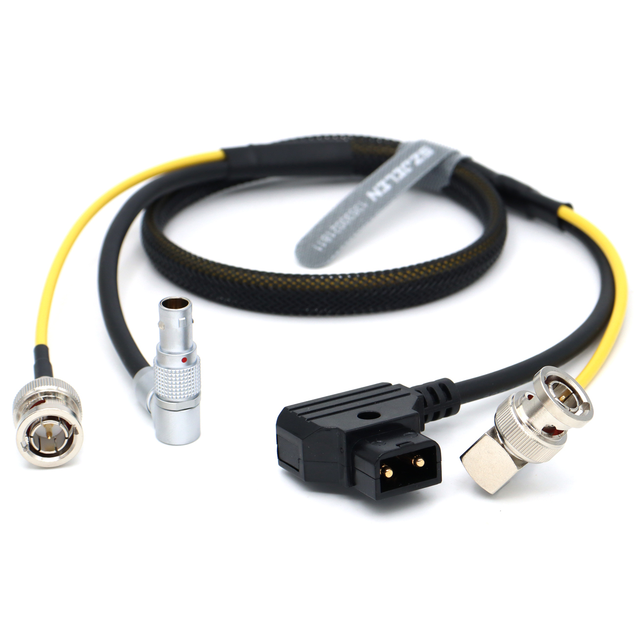 Power Video Cable D-tap to Adjustable Elbow 0B 2Pin + 75ohm SDI for Teradek, Vaxis Transmission