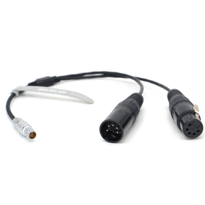 FGG 0B 3Pin to Double XLR 5pin Male/Female for Aputure Sidus One DMX Cable