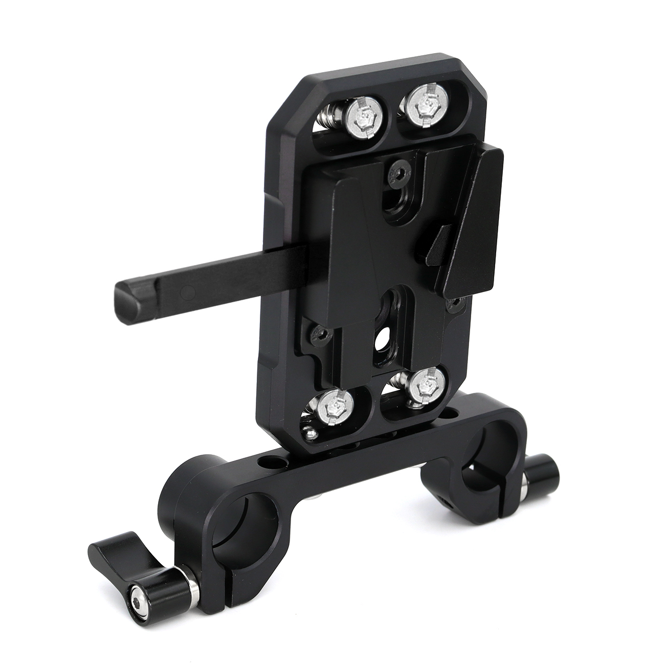 V-Mount Battery Plate/V-Lock Battery Plate with Dual 15mm Rod Clamp