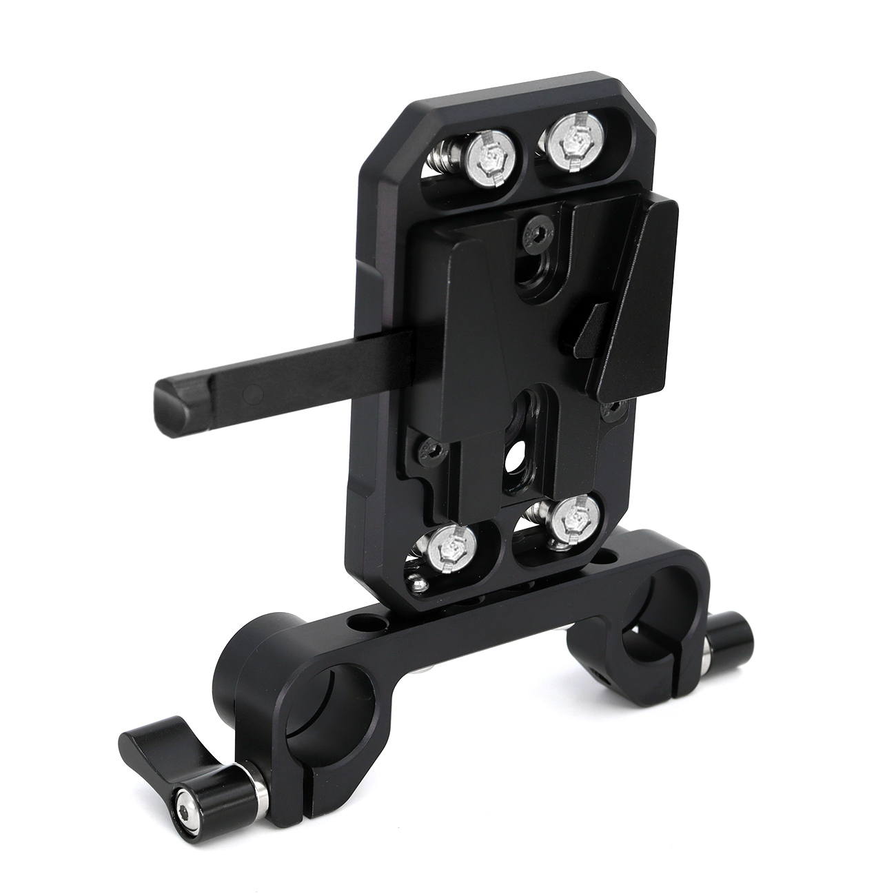 V-Mount Battery Plate/V-Lock Battery Plate with Dual 15mm Rod Clamp